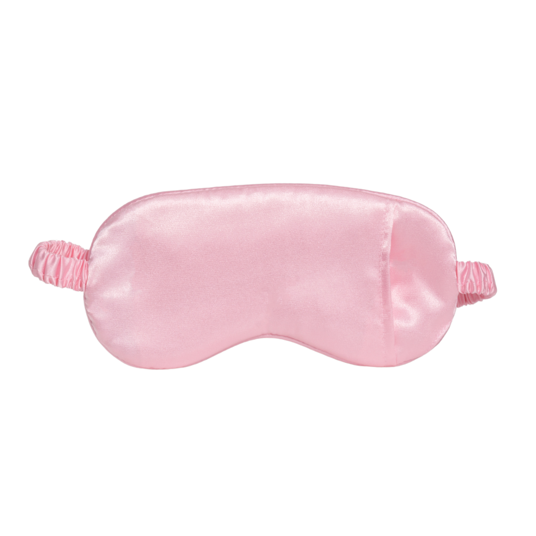 silk, silky mask, silk eye mask, mulberry silk, pink eye mask